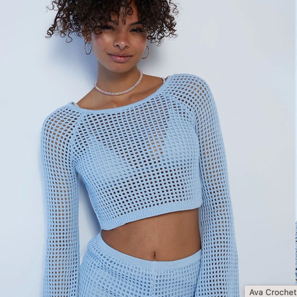 LA Hearts Ava Crochet Sweater